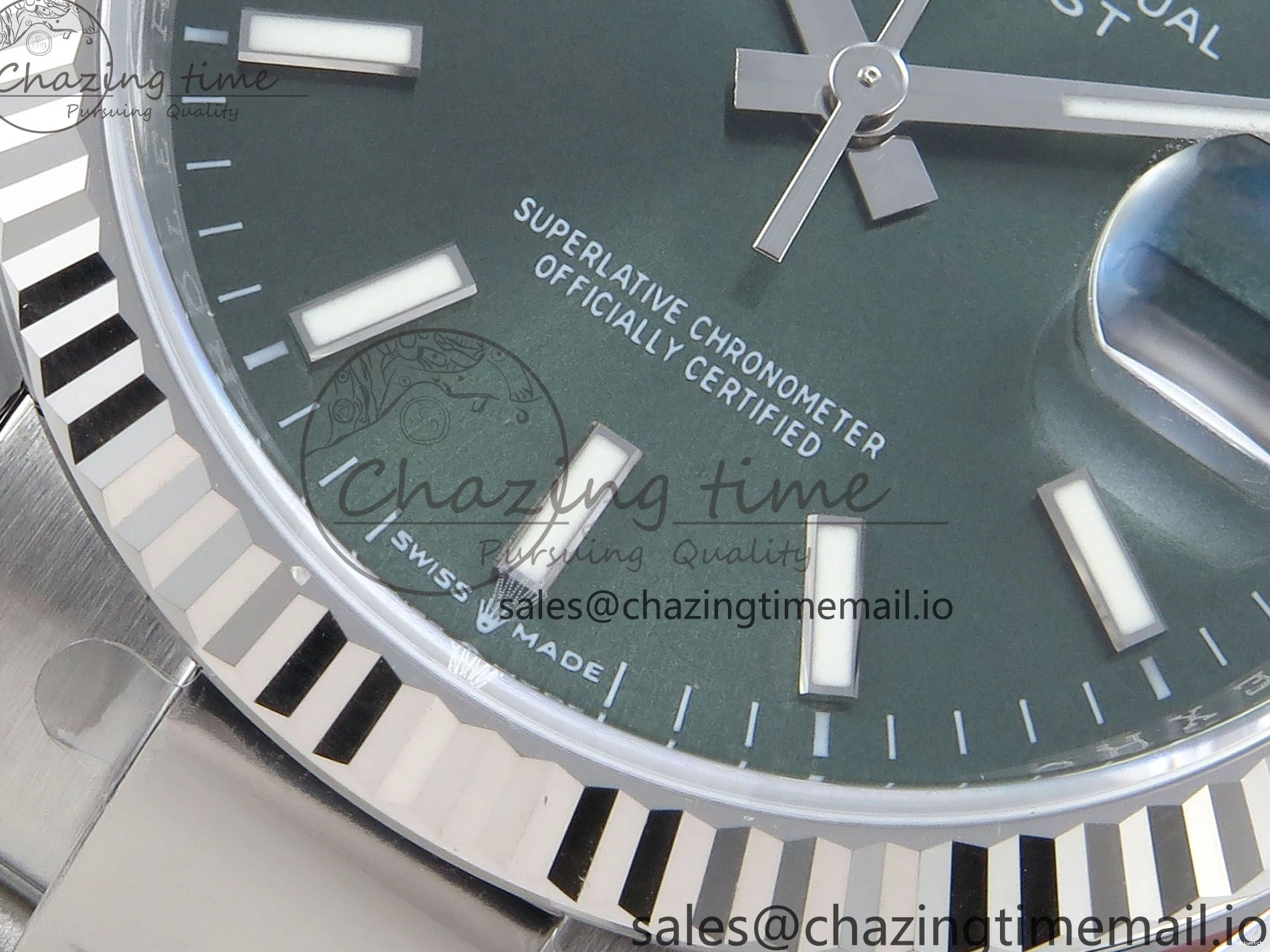 Dial EWEF DateJust 126234 A3235 Bracelet on Stick 36 Green Edition Oyster Best 0509